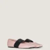 Ballerines carrées à découpes en satin Ballerines carrées à découpes en satin