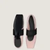 Ballerines carrées à découpes en satin Ballerines carrées à découpes en satin