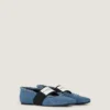 Ballerines carrées en denim