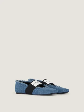 Ballerines carrées en denim