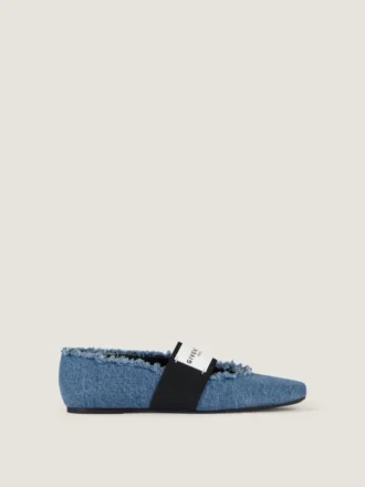 Ballerines carrées en denim