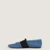 Ballerines carrées en denim