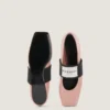 Ballerines à talons carrés en cuir verni Ballerines à talons carrés en cuir verni