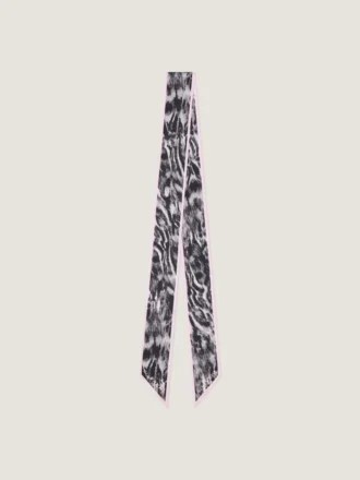Bandeau en soie à imprimé animalier