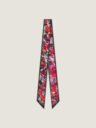 Bandeau en soie à imprimé floral