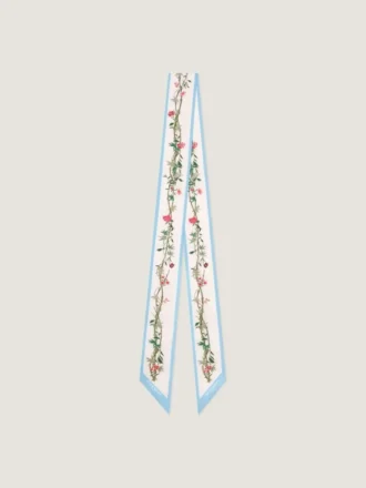 Bandeau en soie à imprimé floral
