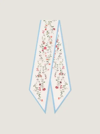 Bandeau maxi en soie à imprimé floral
