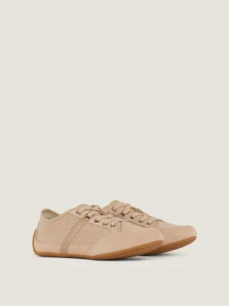 Baskets slim en mesh et daim Baskets slim en mesh et daim