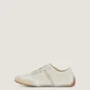 Baskets slim en mesh peint et cuir suédé Baskets slim en mesh peint et cuir suédé