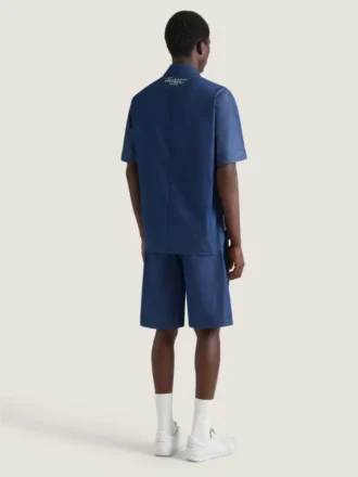 Bermuda en denim avec coutures couture et tampon Givenchy