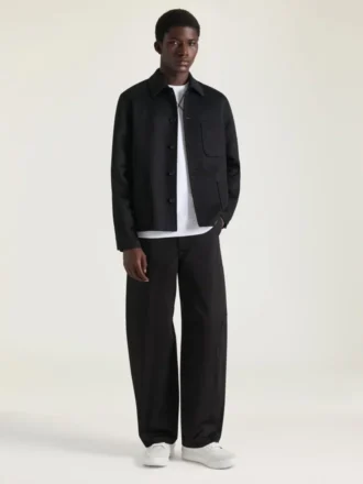 Blouson à coutures couture en laine et cachemire
