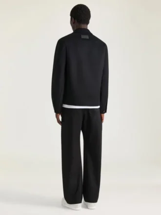 Blouson à coutures couture en laine et cachemire