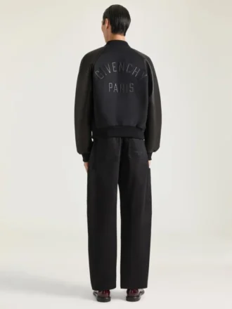 Blouson en mélange de matières avec broderie Givenchy Paris
