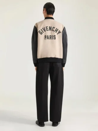 Blouson en mélange de matières avec broderie Givenchy Paris