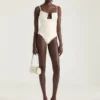 Body ajouré en maille avec perles brodées