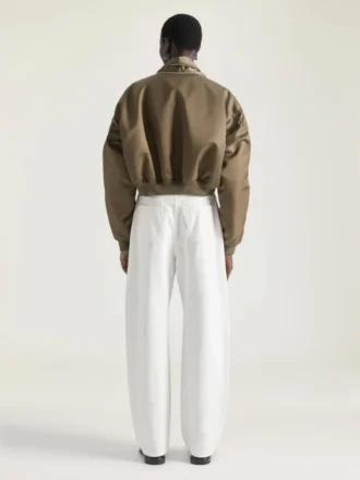 Bomber à col châle zippé en nylon