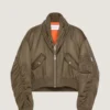 Bomber à col châle zippé en nylon Bomber à col châle zippé en nylon