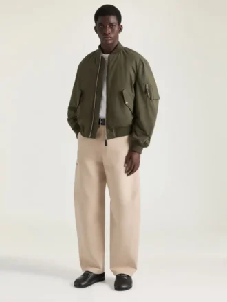 Bomber couture en coton avec imprimé Givenchy