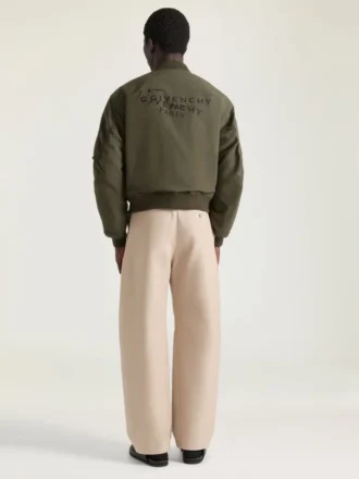 Bomber couture en coton avec imprimé Givenchy