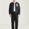 Bomber couture orné de coutures, en nylon