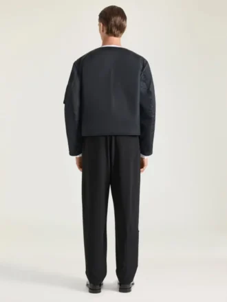 Bomber couture orné de coutures, en nylon