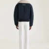 Bomber en coton avec col en peau de mouton
