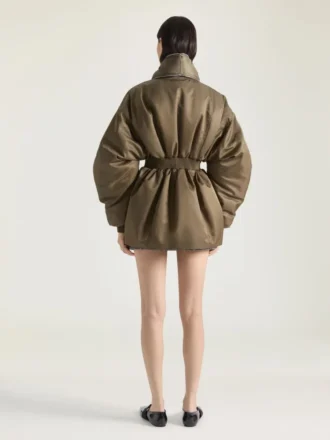 Bomber Hourglass à col châle zippé en nylon