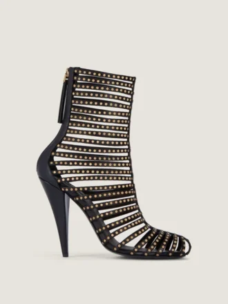 Bottines Cage en cuir avec clous
