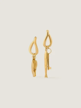 Boucles d&rsquo;oreilles asymétriques Lucky Charms en métal