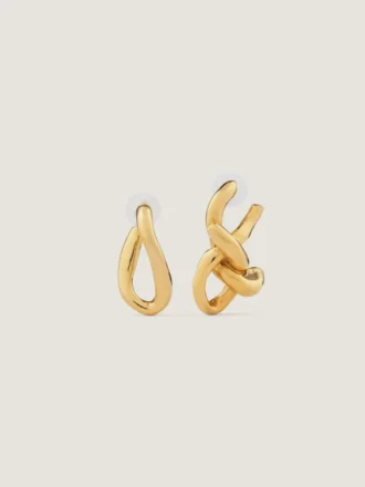 Boucles d&rsquo;oreilles asymétriques à maillons en métal