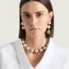 Boucles d’oreilles asymétriques à pointes en métal et perles Boucles d’oreilles asymétriques à pointes en métal et perles