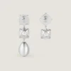 Boucles d’oreilles asymétriques à pointes en métal et perles Boucles d’oreilles asymétriques à pointes en métal et perles