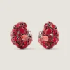Boucles d’oreilles à clip audacieuses en métal et cristaux Boucles d’oreilles à clip audacieuses en métal et cristaux