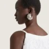Boucles d’oreilles à clip audacieuses en métal et cristaux Boucles d’oreilles à clip audacieuses en métal et cristaux