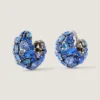 Boucles d&rsquo;oreilles à clip audacieuses en métal et cristaux
