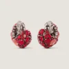 Boucles d’oreilles à clip audacieuses en métal et cristaux Boucles d’oreilles à clip audacieuses en métal et cristaux