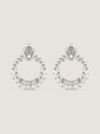 Boucles d&rsquo;oreilles à clip « Broken Chandelier » en métal et cristaux