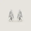 Boucles d’oreilles à clip Crystal Pearl en métal, cristaux et perles Boucles d’oreilles à clip Crystal Pearl en métal, cristaux et perles