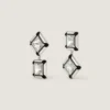 Boucles d’oreilles « Deconstructed Crystals » en métal et cristaux Boucles d’oreilles « Deconstructed Crystals » en métal et cristaux