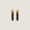 Boucles d&rsquo;oreilles en métal et résine