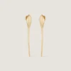 Boucles d&rsquo;oreilles Maple Seed en métal