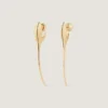 Boucles d&rsquo;oreilles Maple Seed en métal