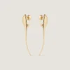 Boucles d&rsquo;oreilles Maple Seed en métal