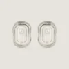 Boucles d’oreilles sculpturales en métal et cristaux Boucles d’oreilles sculpturales en métal et cristaux