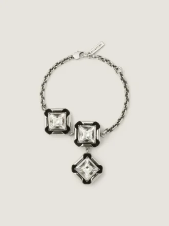 Bracelet « Deconstructed Crystals » en métal et cristaux