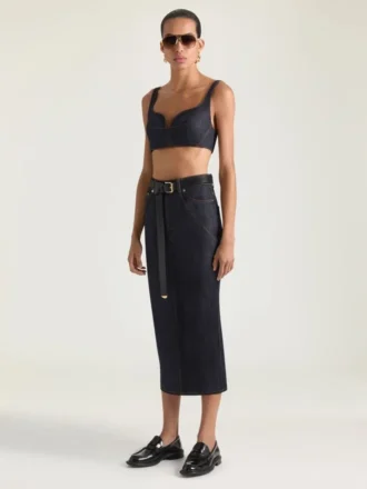 Brassière en denim brut