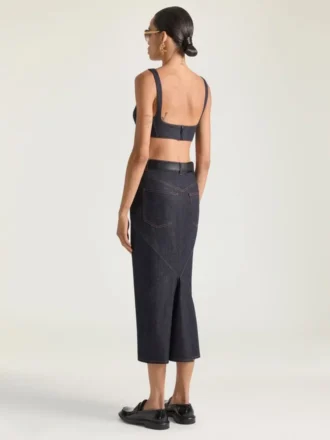 Brassière en denim brut