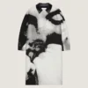 Car coat en coton avec jacquard portrait Car coat en coton avec jacquard portrait