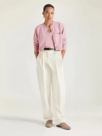 Cardigan court en laine et cachemire