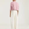Cardigan court en laine et cachemire